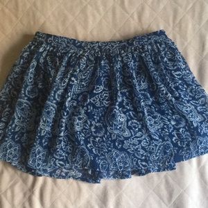 Abercrombie & Fitch Navy Floral “Flouncy” Skirt